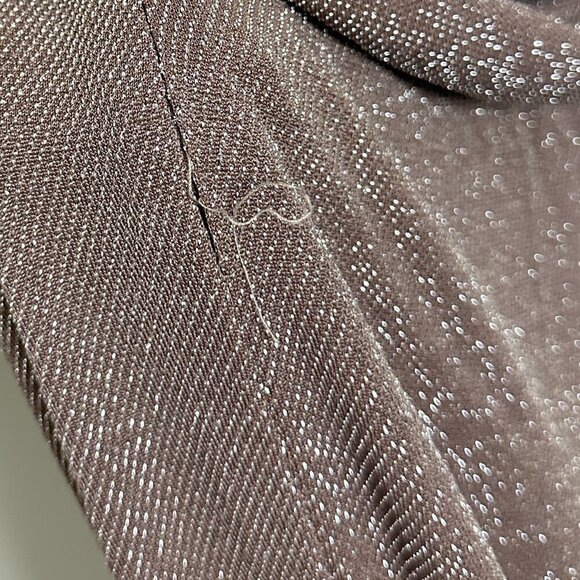 BETSY ADAM Jenna Long Metallic Draped Cowl Back Gown in Taupe/Silver Size US 10 - Picture 9 of 13